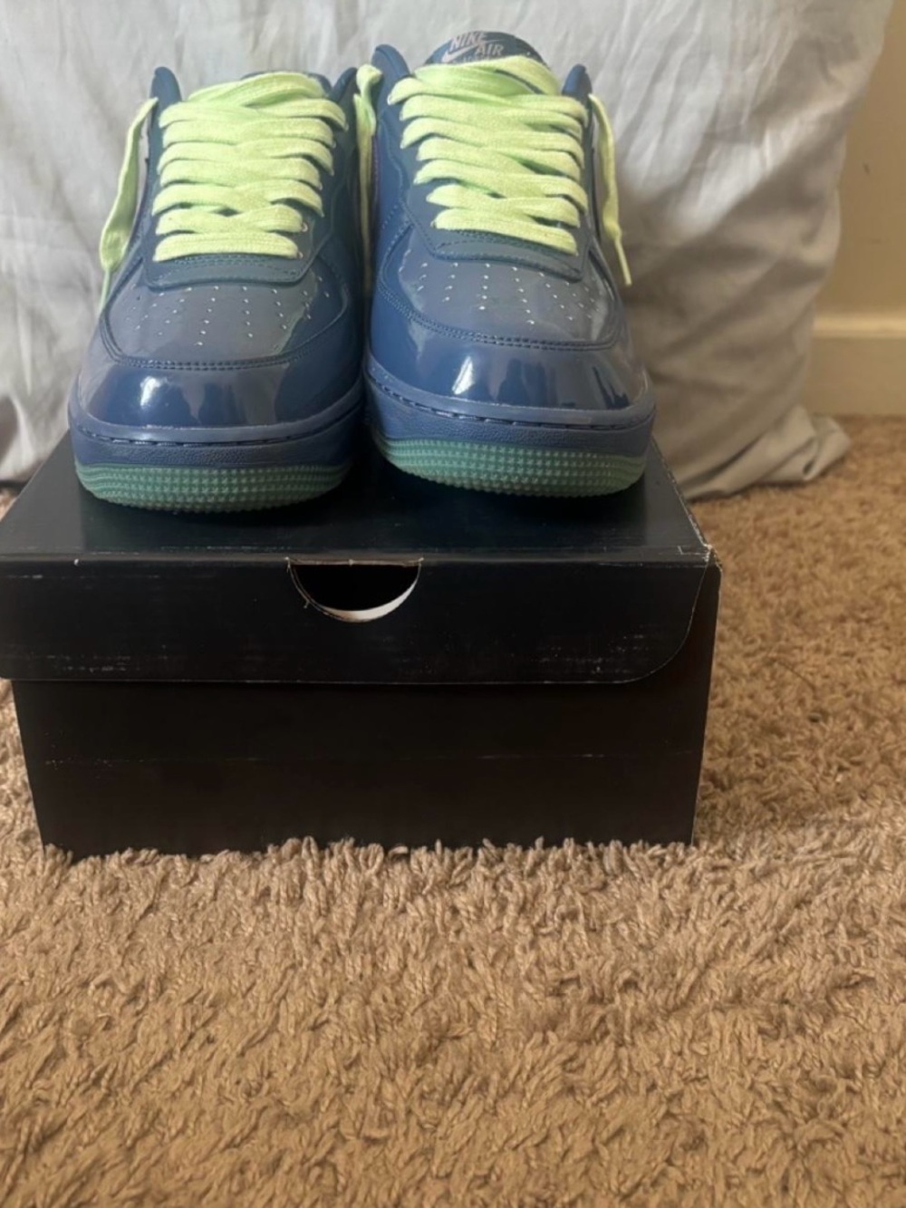 Nike Air Force 1 Low Patent Leather Mystic Navy Grape Ice Low Patent Leather